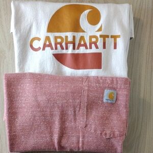 Carhartt White and Rust T-Shirt Duo Size M